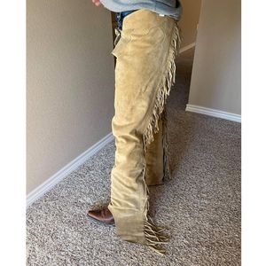 Suede Fringe Western Chaps